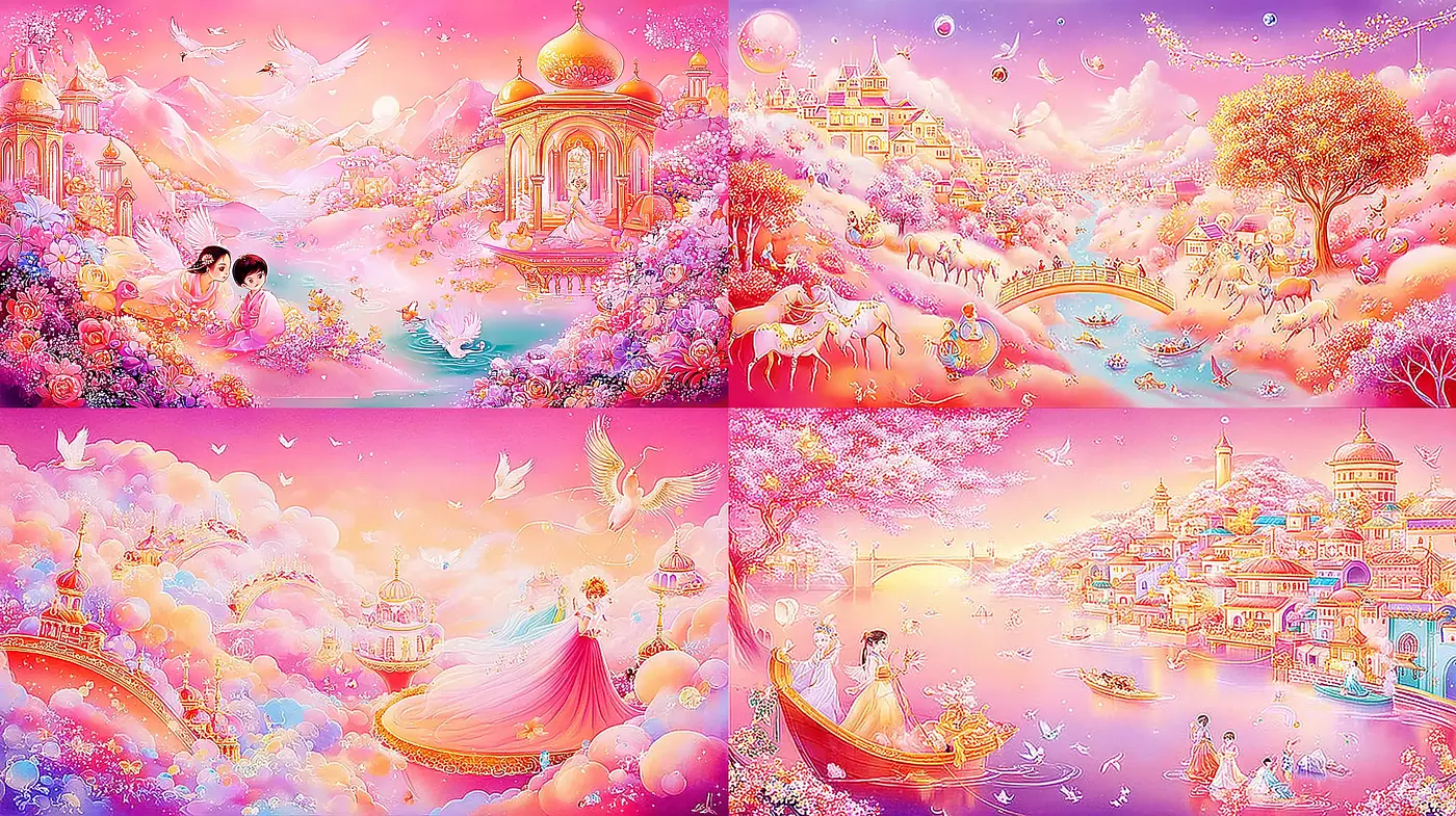 Enchanting Dreamscapes with Whimsical Charm and Ethereal Aesthetics - Midjourney sref style