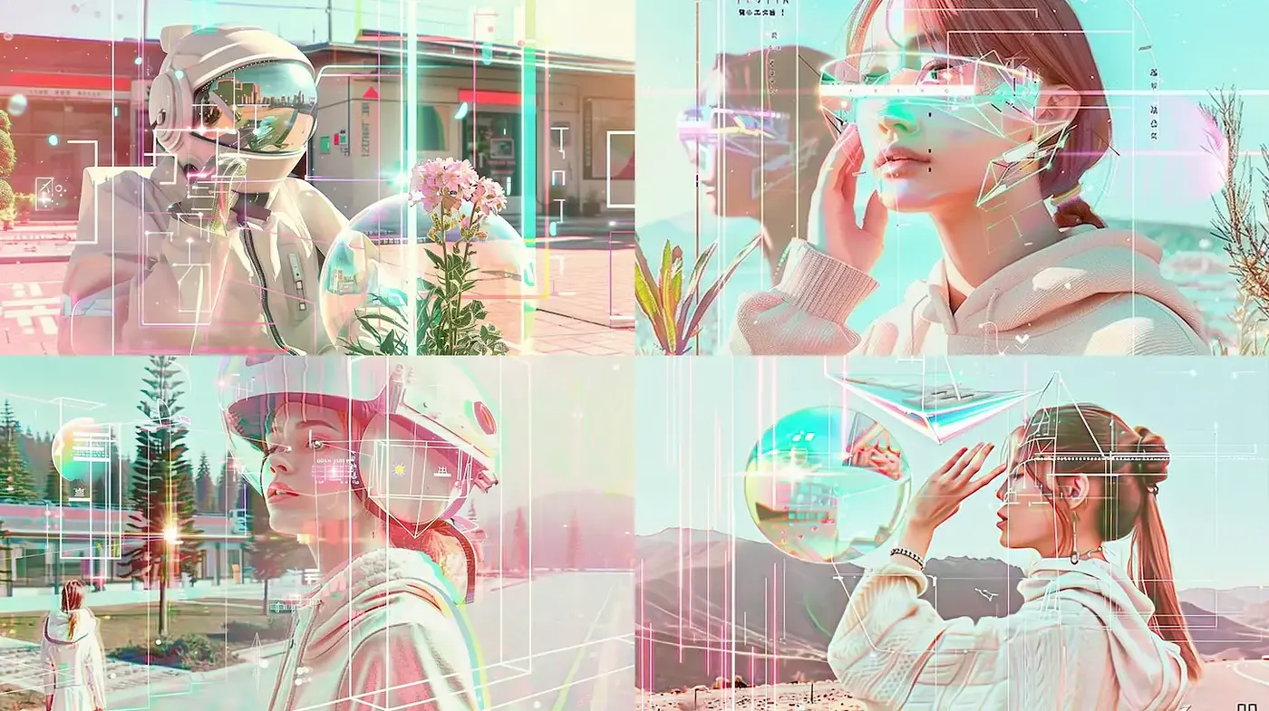 Futuristic Aesthetic with Retro Elements and Soft Textures - Midjourney sref style