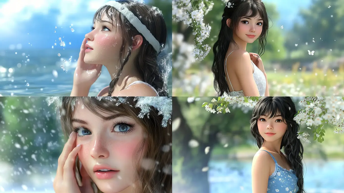 Whimsical Daydream Portraits in Ethereal Light - Midjourney sref style