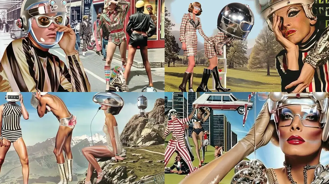 Futuristic Retro Pop Art with a Playful Vibe - Midjourney sref style