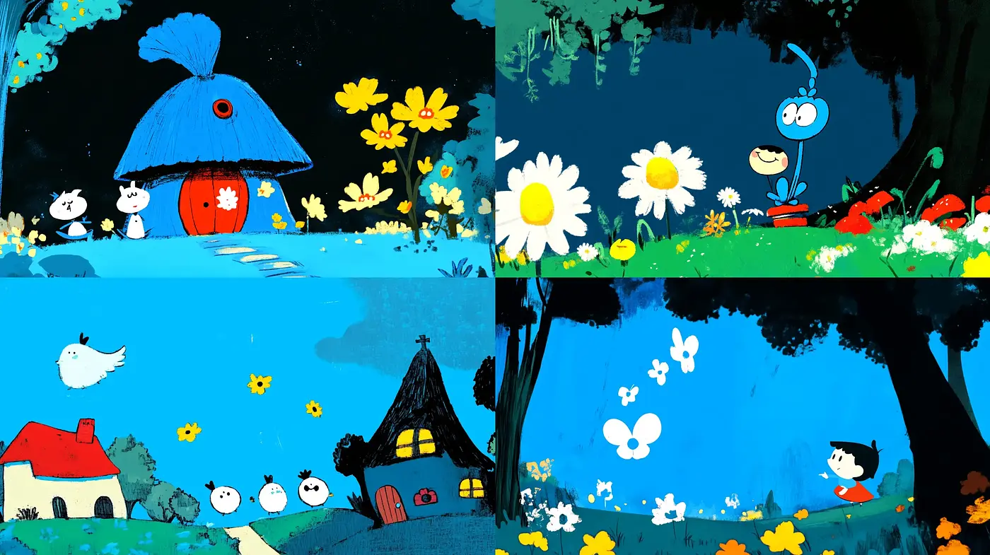 Whimsical Twilight Fantasy with a Storybook Charm - Midjourney sref style