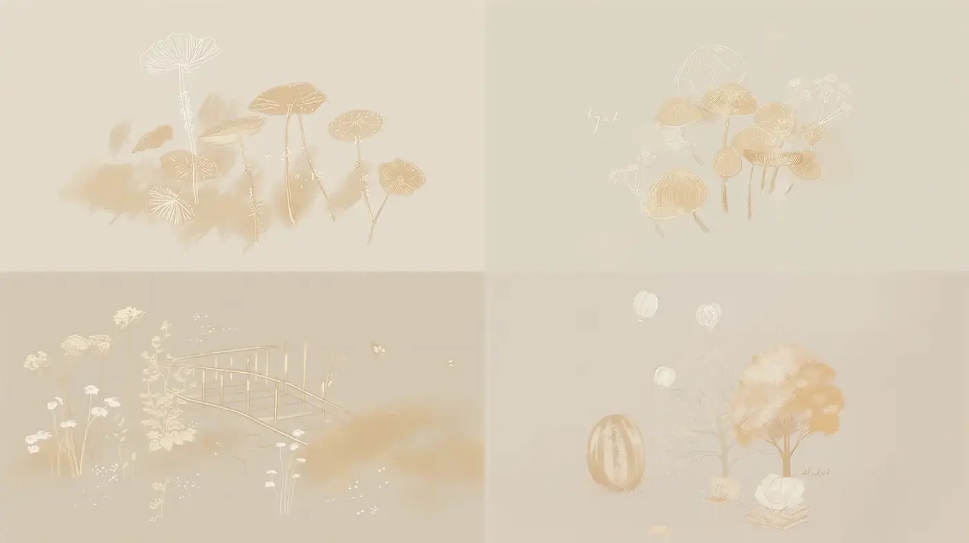 Subtle Botanical Illustrations with a Coastal Essence - Midjourney sref style