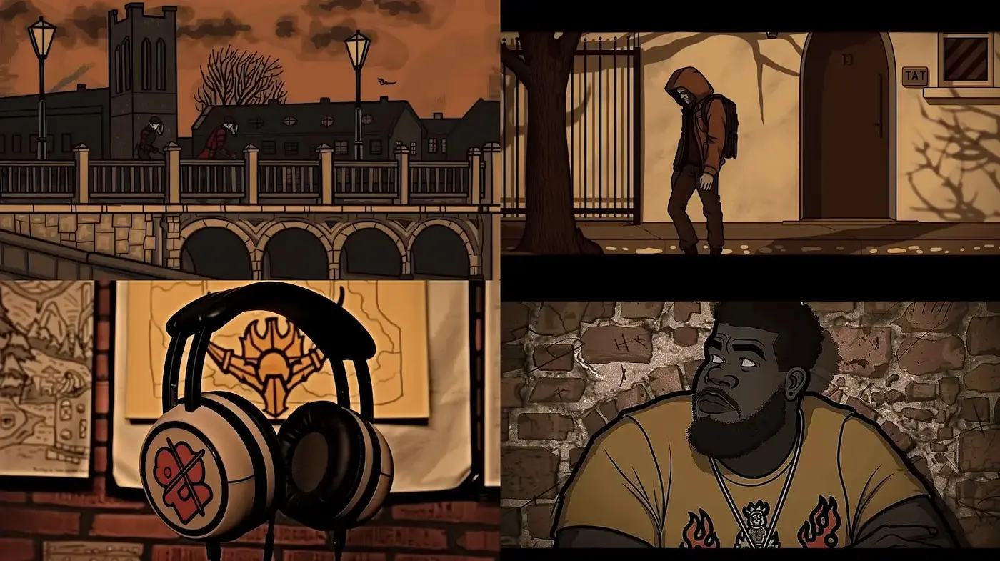 Dynamic Illustrative Style with Urban Influences - Midjourney sref style