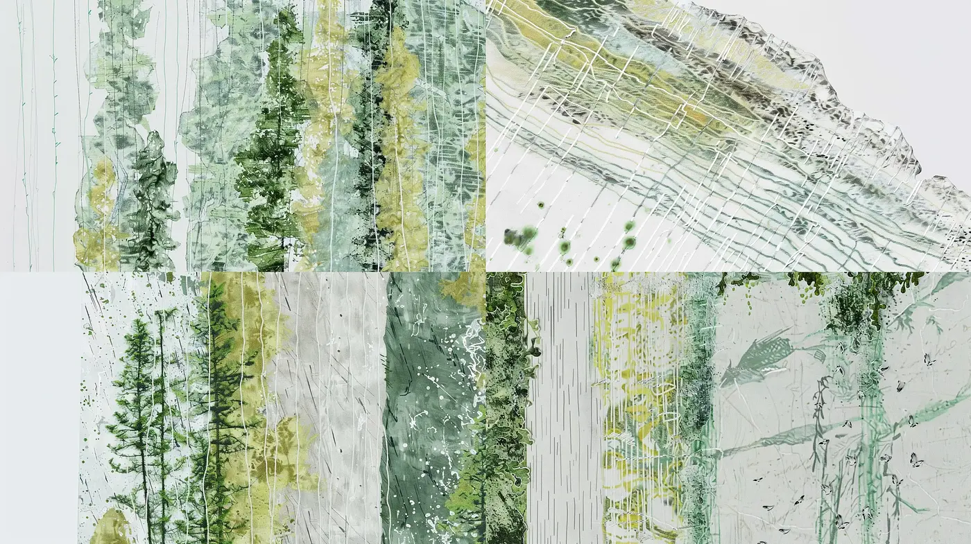 Abstract Arboreal Textures Embodied in Linear Elegance - Midjourney sref style