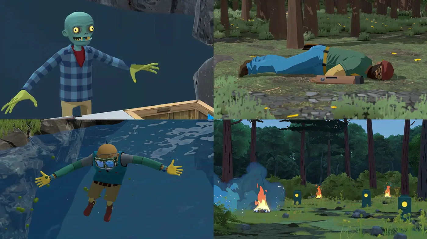 Enigmatic Outdoors and Underwater Adventure in Stylized 3D Animation - Midjourney sref style
