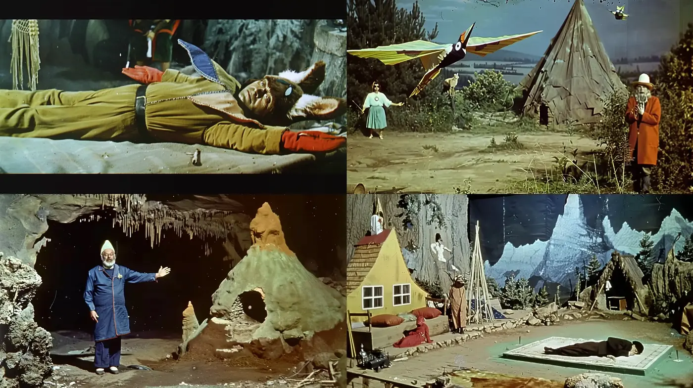 Uniformly Eclectic Fantasia - An Ode to Retrofuturism and Surrealist Dreams - Midjourney sref style