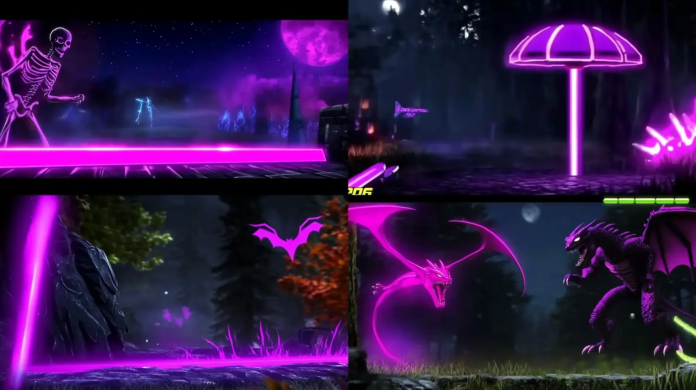 Neon Nocturnes: A Digital Synthesis of Fantasy and Futurism - Midjourney sref style