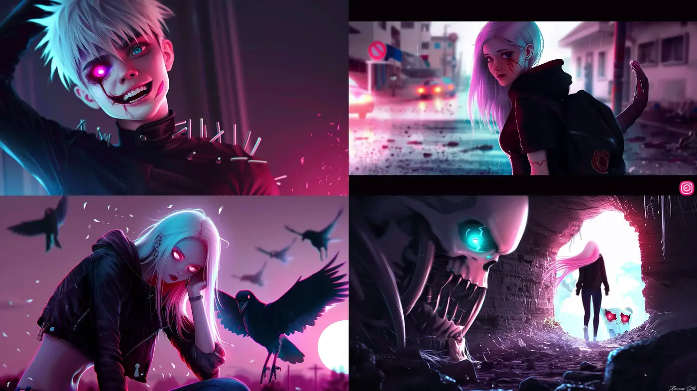Neon Nocturne: A Cyberpunk-Inspired Vivid Dream Sequence - Midjourney sref style