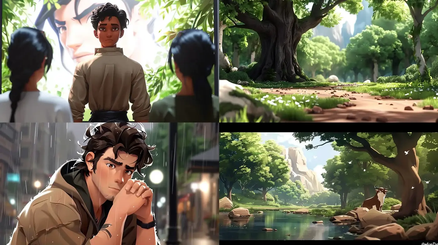 Enchanting Cinematic Naturalism with a Touch of Anime - Midjourney sref style
