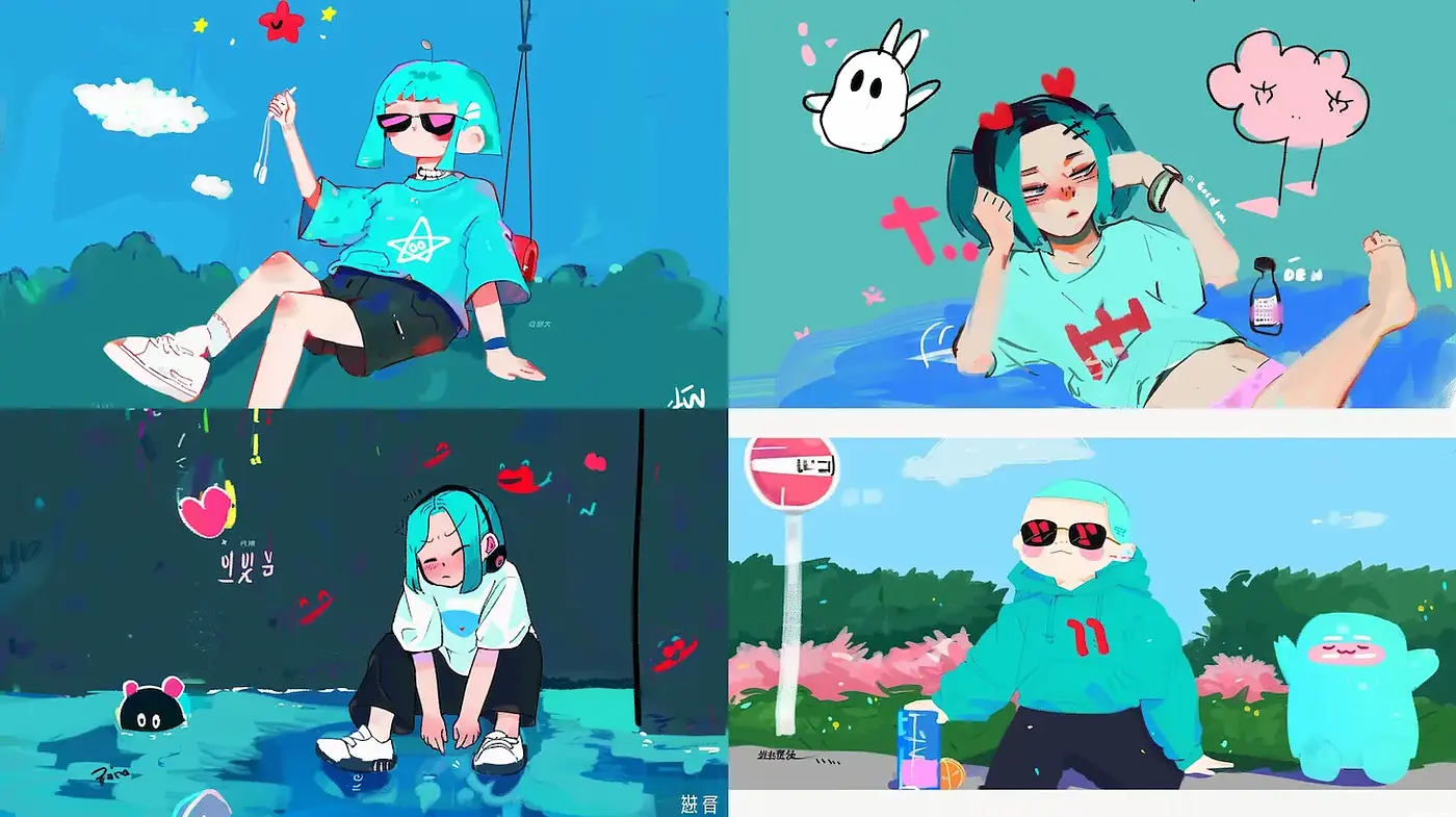 Contemporary Youthful Vibes with Playful Aesthetics - Midjourney sref style