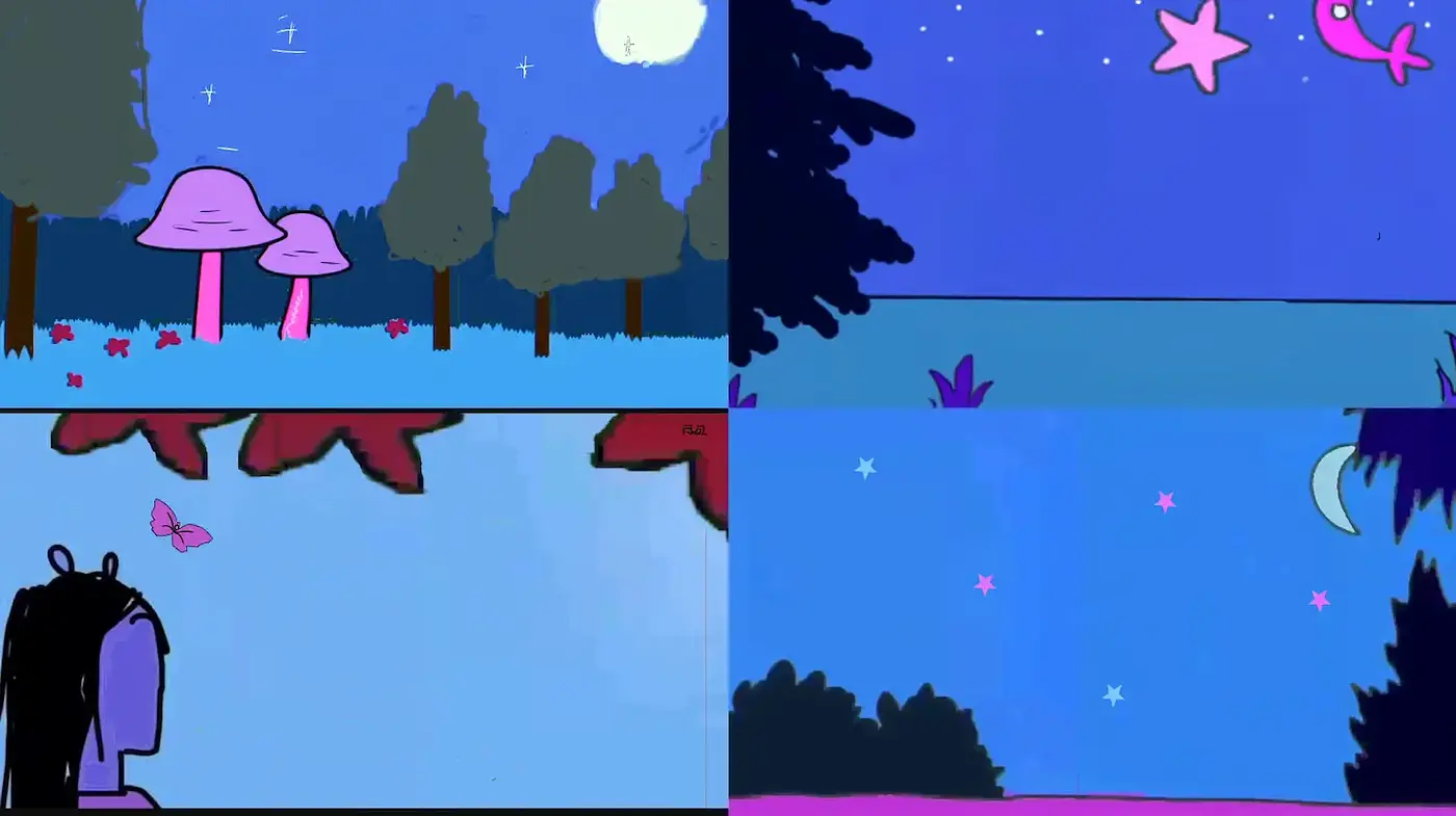 Whimsical Nighttime Landscapes with a Dreamy Aesthetic - Midjourney sref style