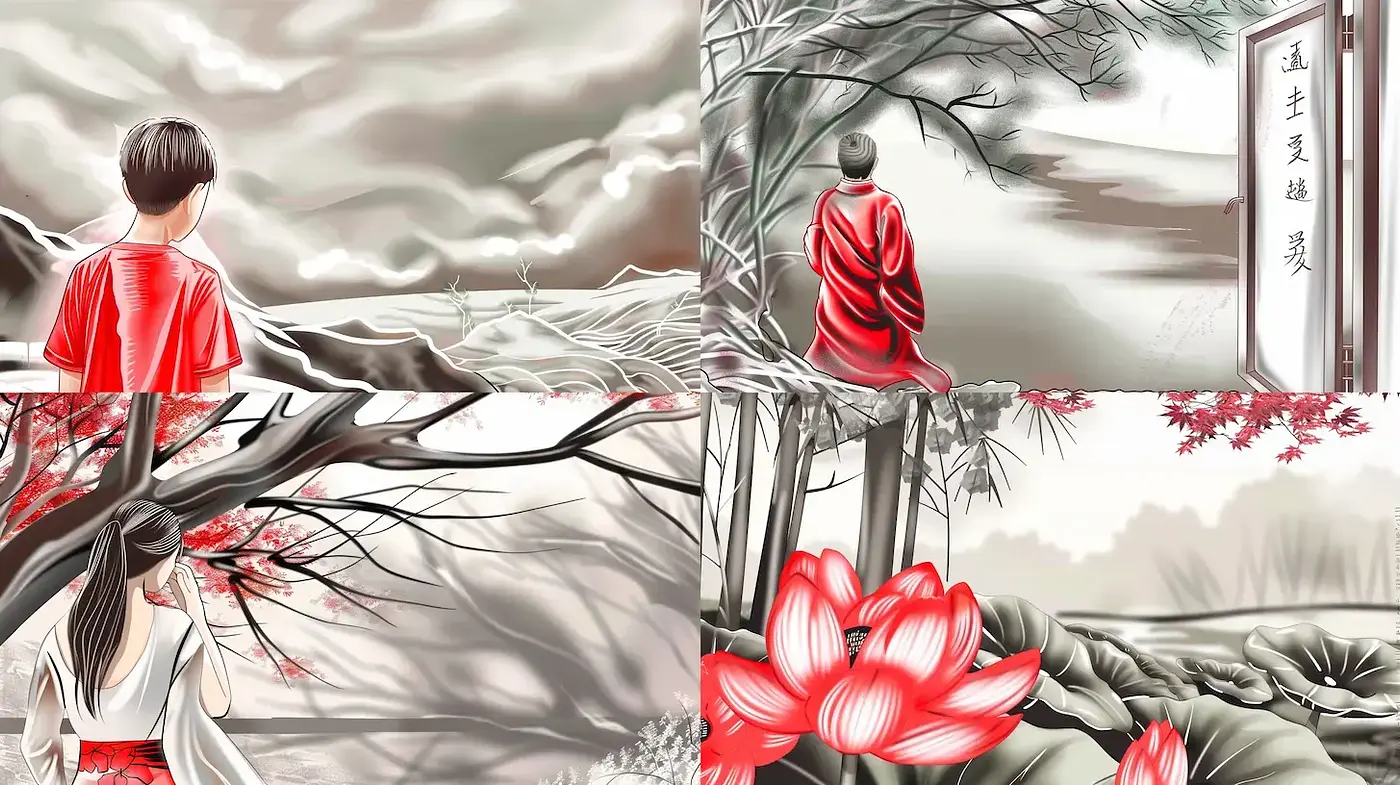Delicate Harmony of Traditional Aesthetic and Emotional Serenity - Midjourney sref style