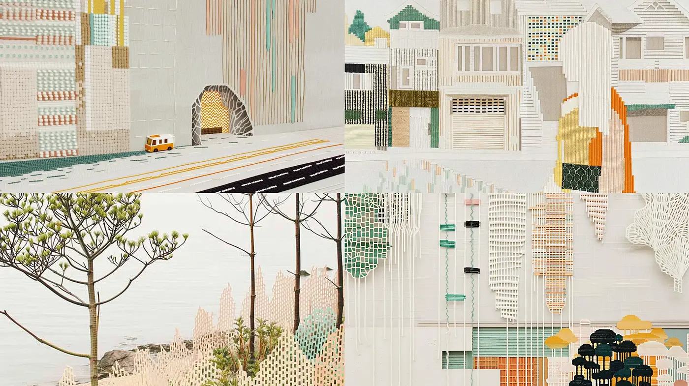 Geometric Harmony: The Intersection of Abstract Minimalism and Architectural Forms - Midjourney sref style