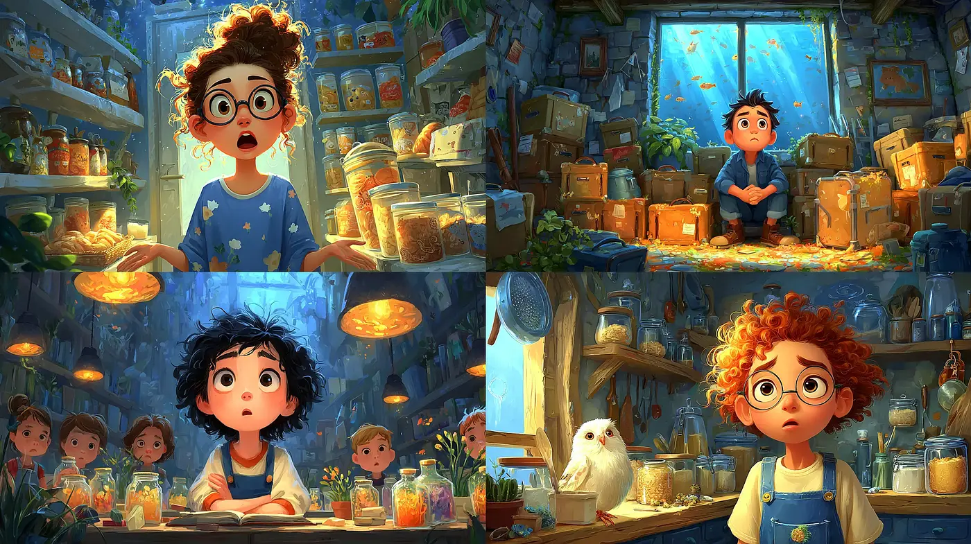 Charming and Whimsical Animated Aesthetic with Rich Textures - Midjourney sref style