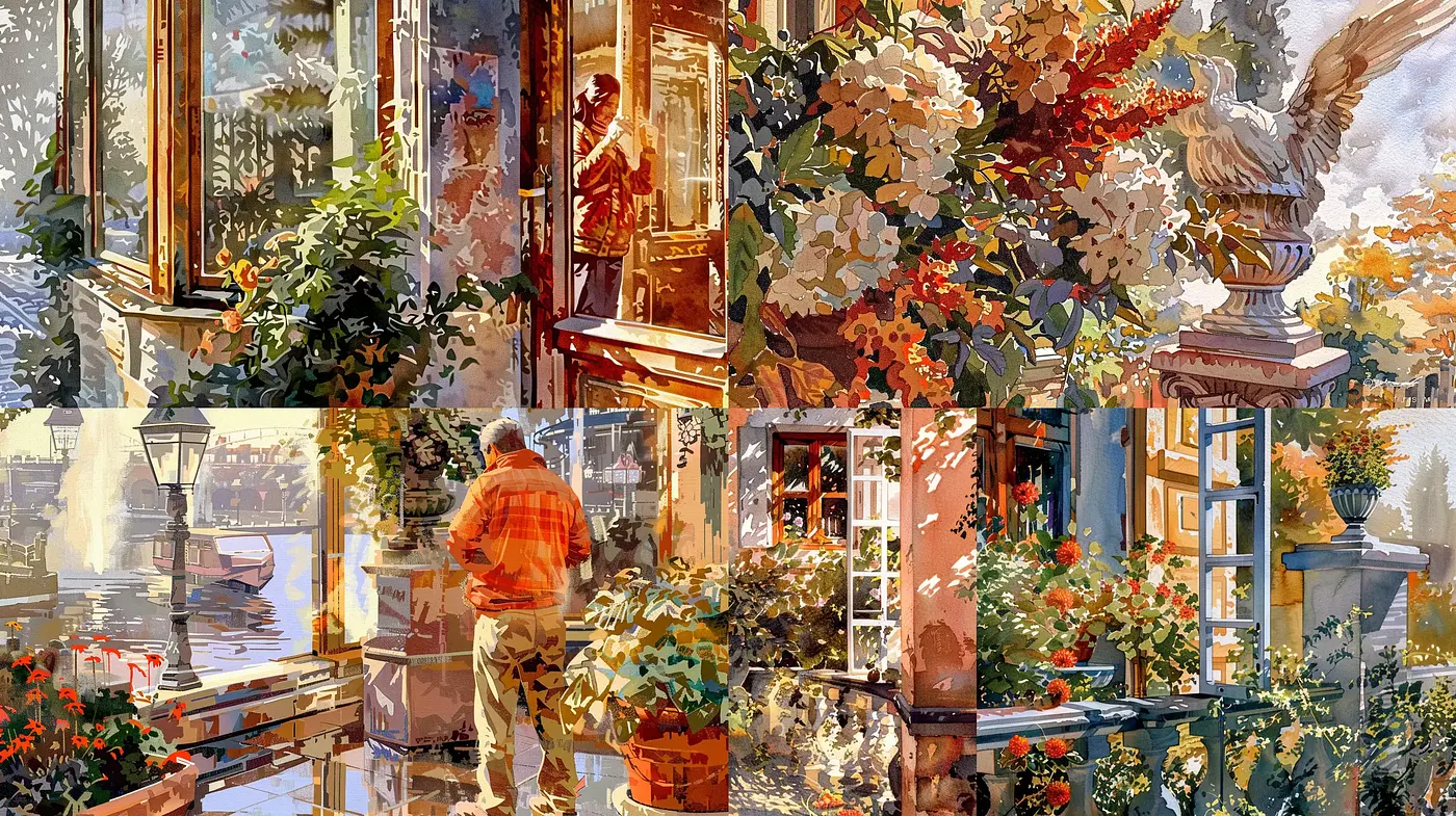 Luminous Botanical Euphoria: A Fusion of Nature and Impressionist Warmth - Midjourney sref style