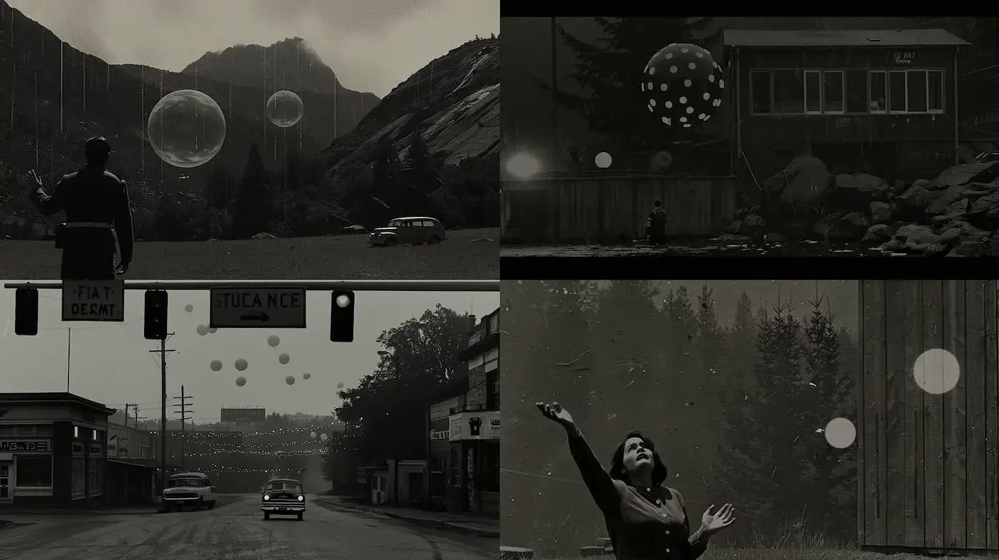 Surreal Minimalist Vintage Atmosphere with Ethereal Elements - Midjourney sref style
