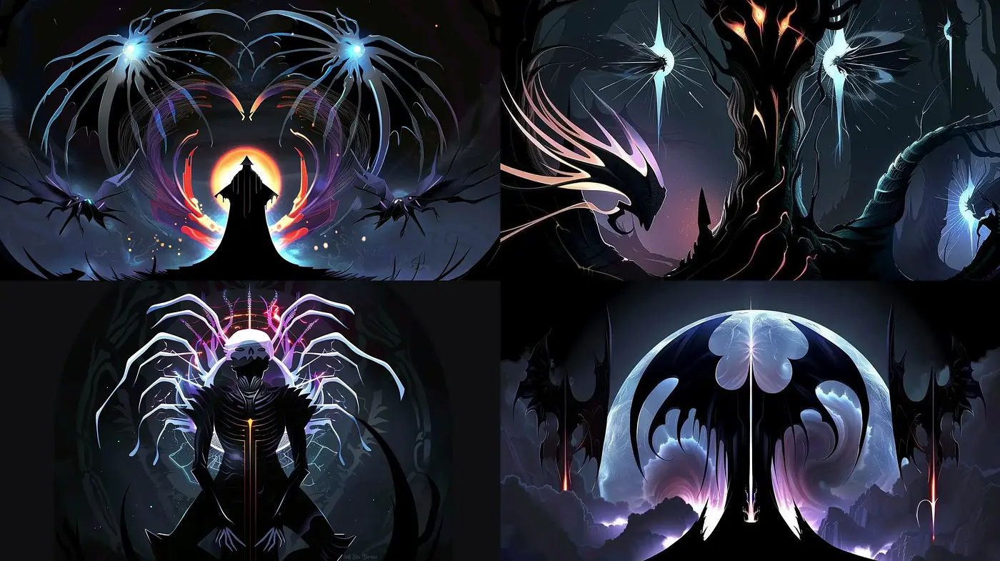 Ethereal Nocturne: A Symphony of Neon and Shadow - Midjourney sref style