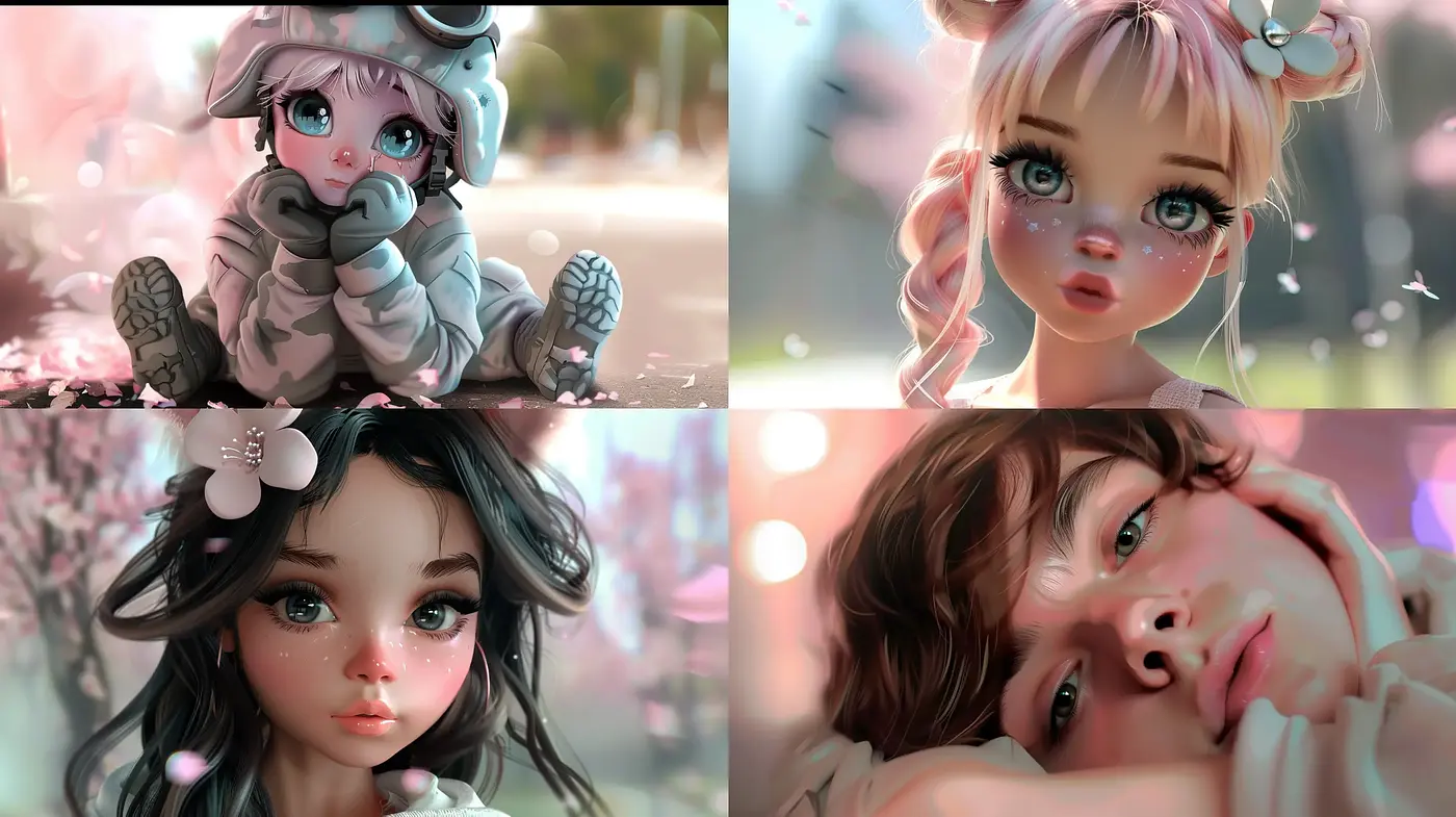 Enchanting Hyper-Realistic Anime-Inspired Portrait Visions - Midjourney sref style
