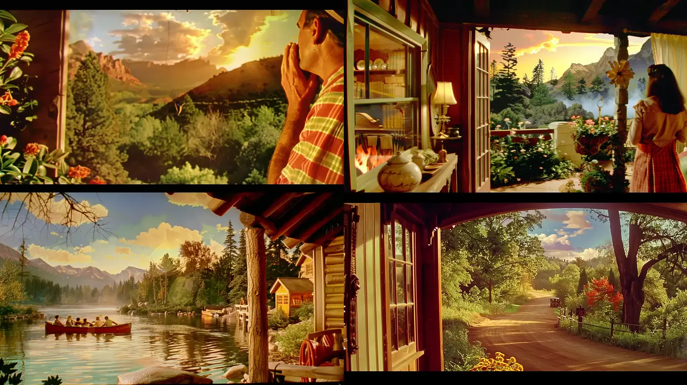 Warm Hues of Pastoral Serenity: A Homage to Golden Age Illustrative Arts - Midjourney sref style