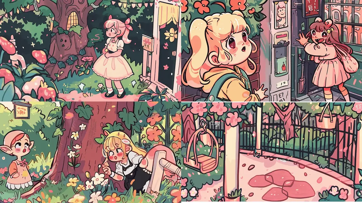 Whimsical and Colorful Illustrations Inspired by Cute Aesthetics - Midjourney sref style