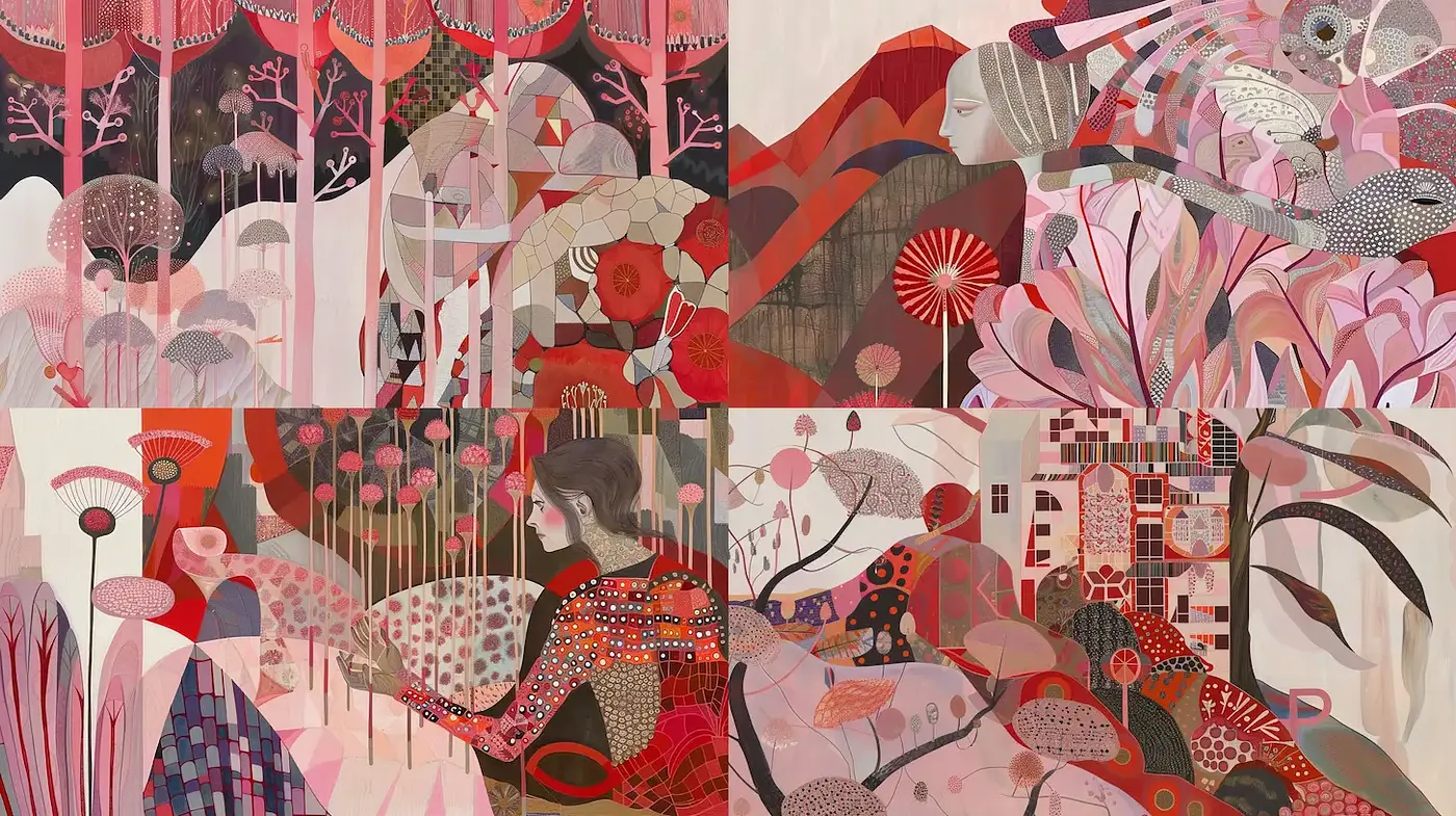 Dreamy and Whimsical Illustrations with a Surreal Quality - Midjourney sref style