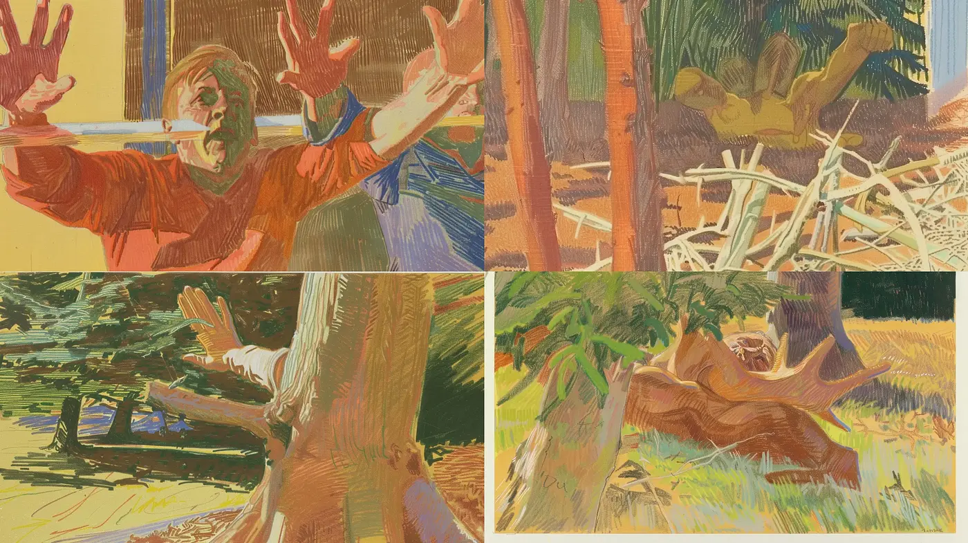 Harmonious Earth Tones and Energetic Brushwork Art Style - Midjourney sref style
