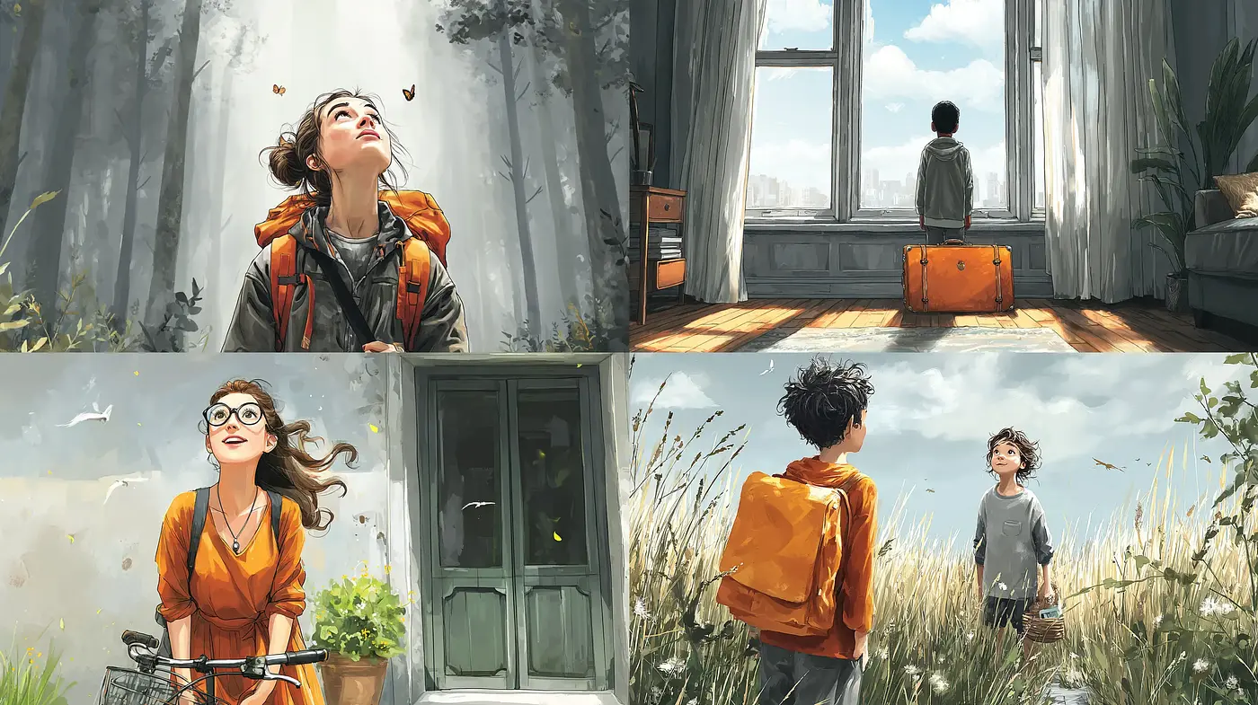 Whimsical and Nostalgic Illustrations with a Sense of Adventure - Midjourney sref style