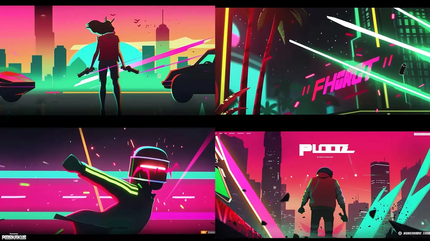 Neon Dystopia: A Synthwave Infusion in Digital Art - Midjourney sref style