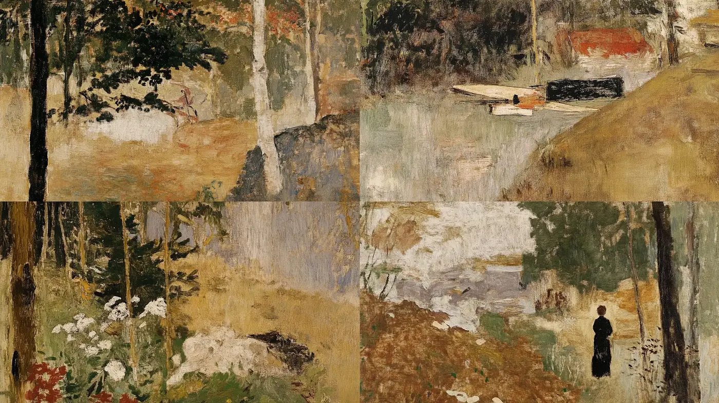 Whispers of Impressionist Dreamscapes - Midjourney sref style