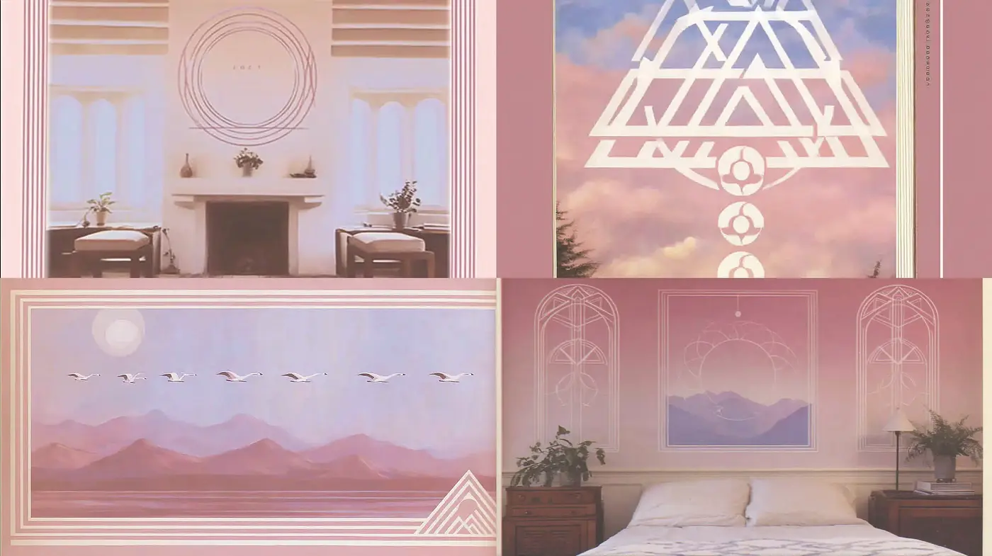 Serene and Ethereal Aesthetic with Geometric Patterns - Midjourney sref style