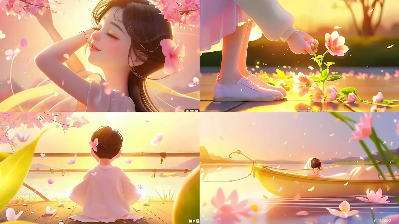Serene and Ethereal Aesthetic with a Touch of Nature's Blooming Beauty - Midjourney sref style