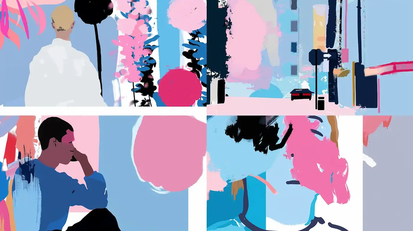 Dynamic contemporary visual exploration with playful abstraction - Midjourney sref style