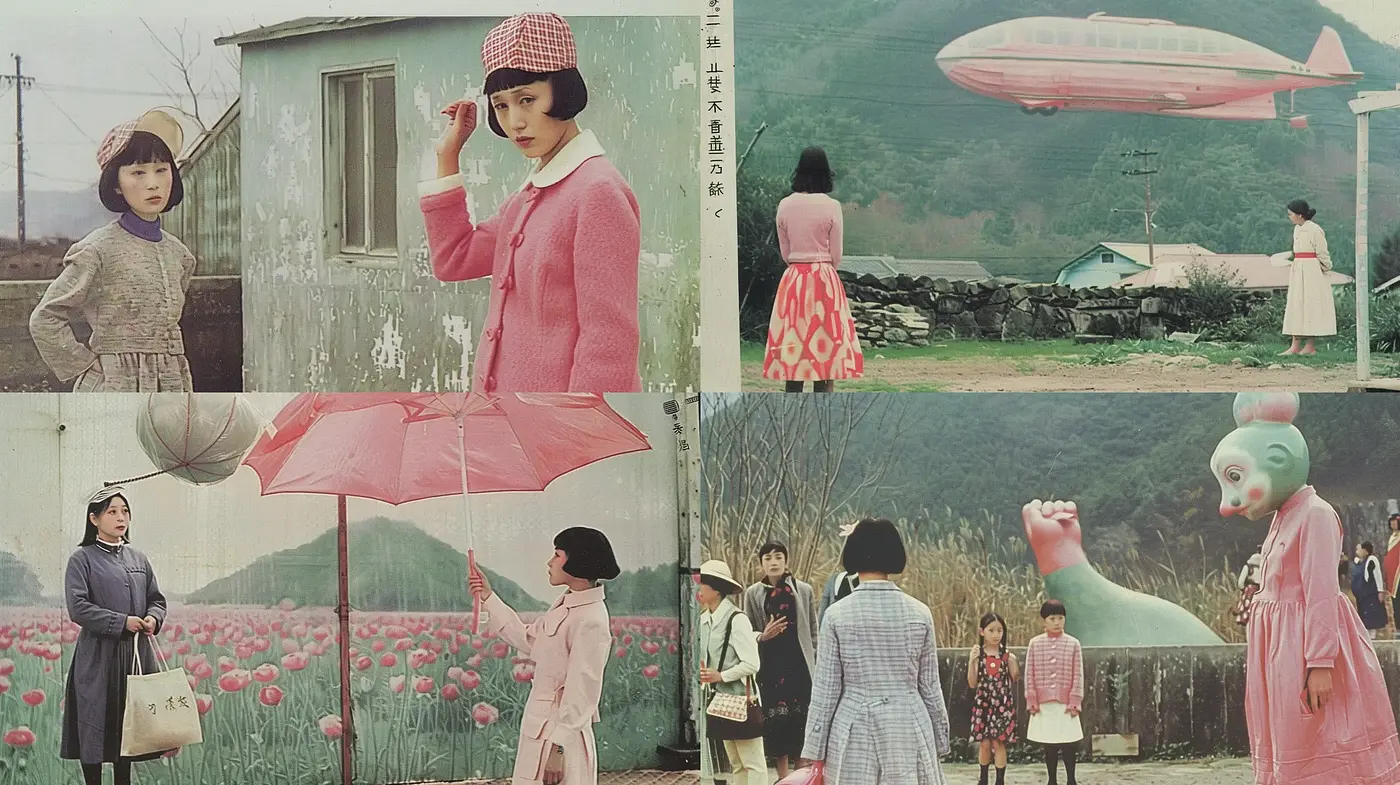 Retrofuturistic Pastoral Elegance with Subdued Earthy Tones - Midjourney sref style