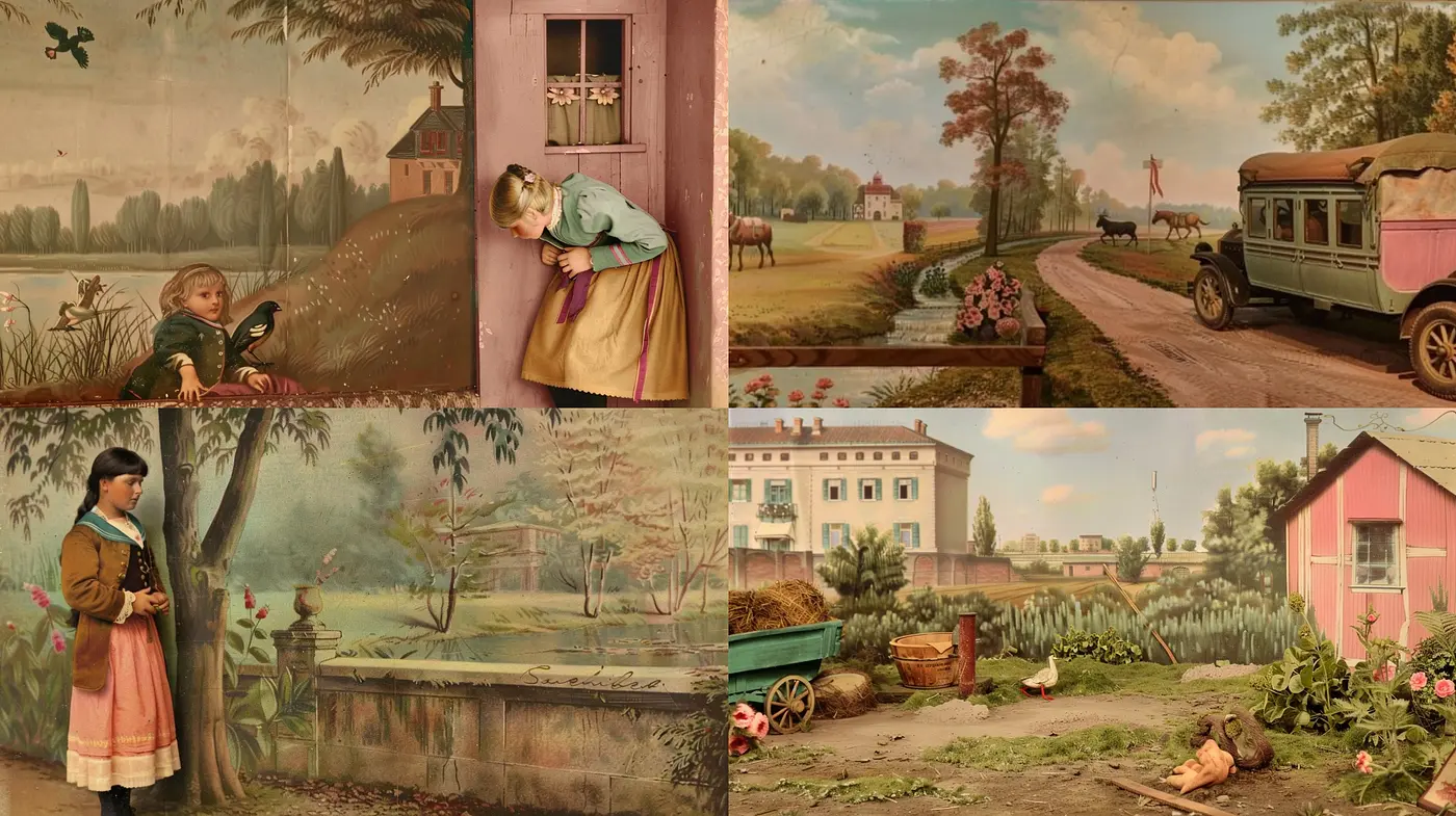 Rustic Elegance in Sepia: A Study of Consistency in Pastoral Imagery - Midjourney sref style