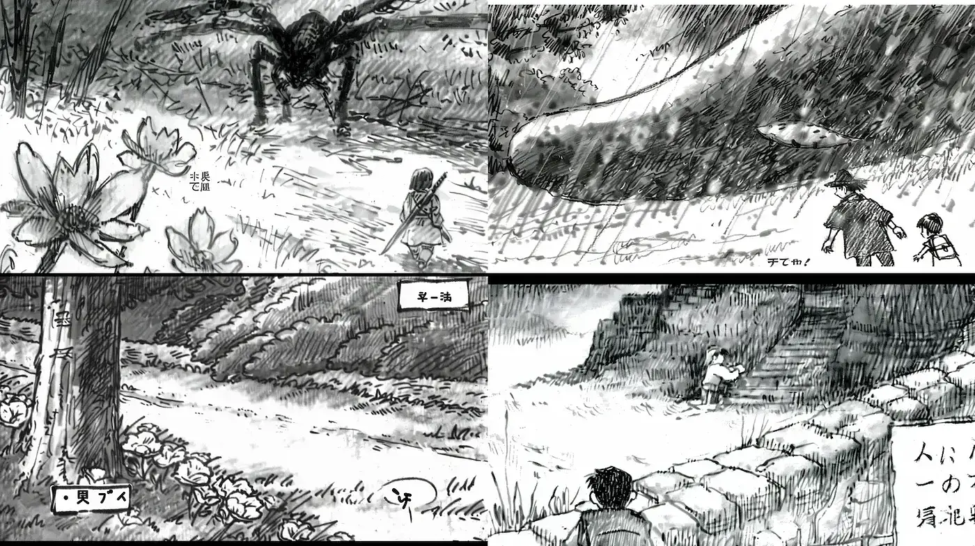 Dark, atmospheric illustrations with a blend of surrealism and minimalism - Midjourney sref style