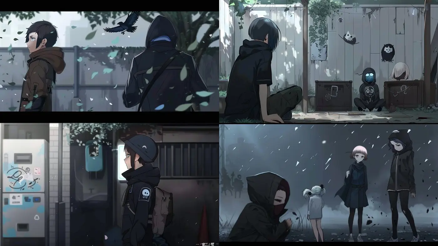 Melancholic Urban Anime-Inspired Digital Art Style - Midjourney sref style