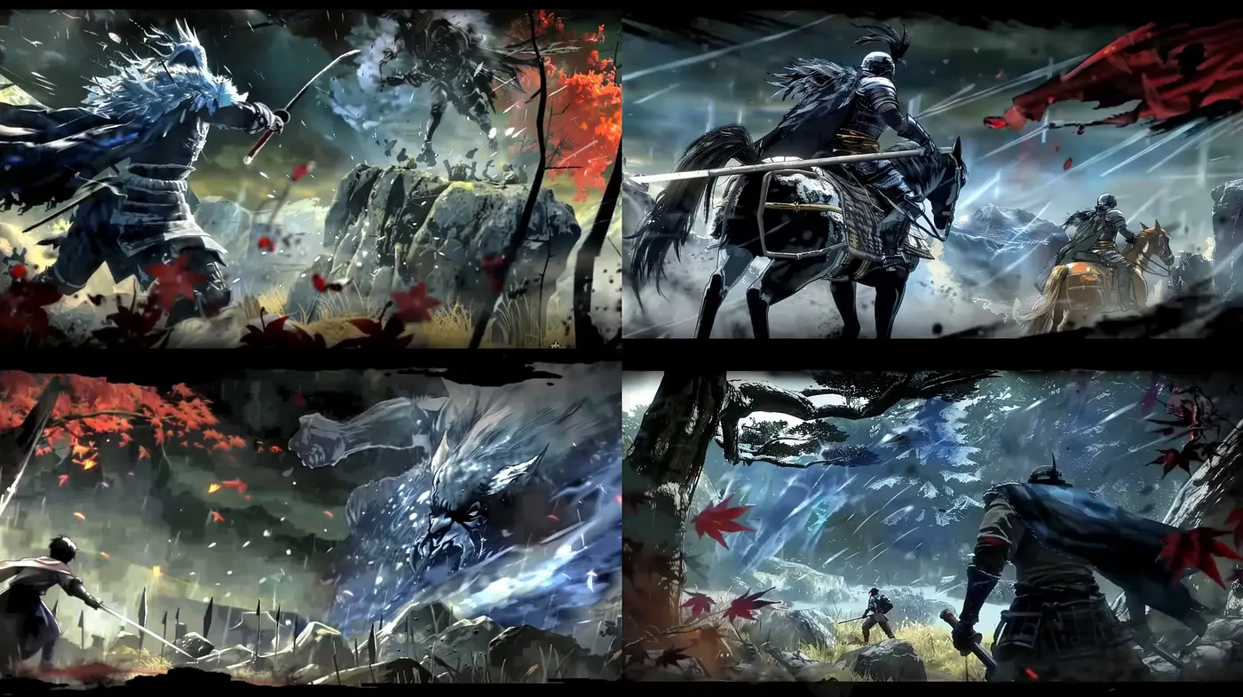 Ethereal Brushwork and Dynamic Motion: A Study in Vivid Hues and Fluid Forms - Midjourney sref style