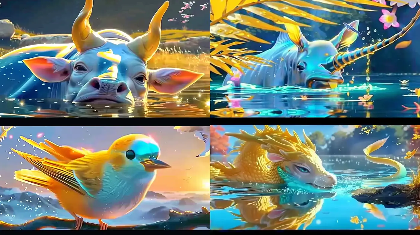 Luminous Fauna Fantasia: An Enchanting Fusion of Nature and Magic in Digital Brushwork - Midjourney sref style