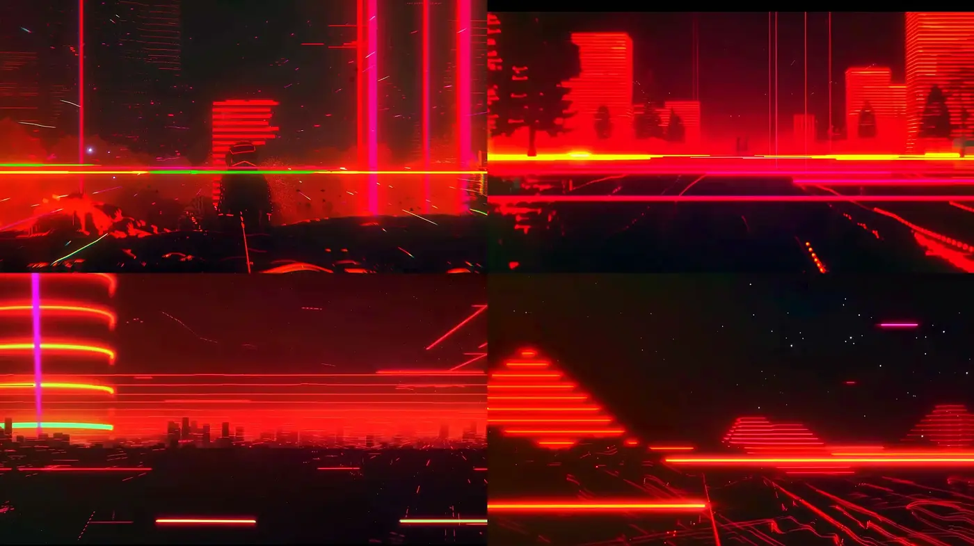 Neon Dystopia: A Synesthetic Blend of Cyberpunk Ambiance - Midjourney sref style
