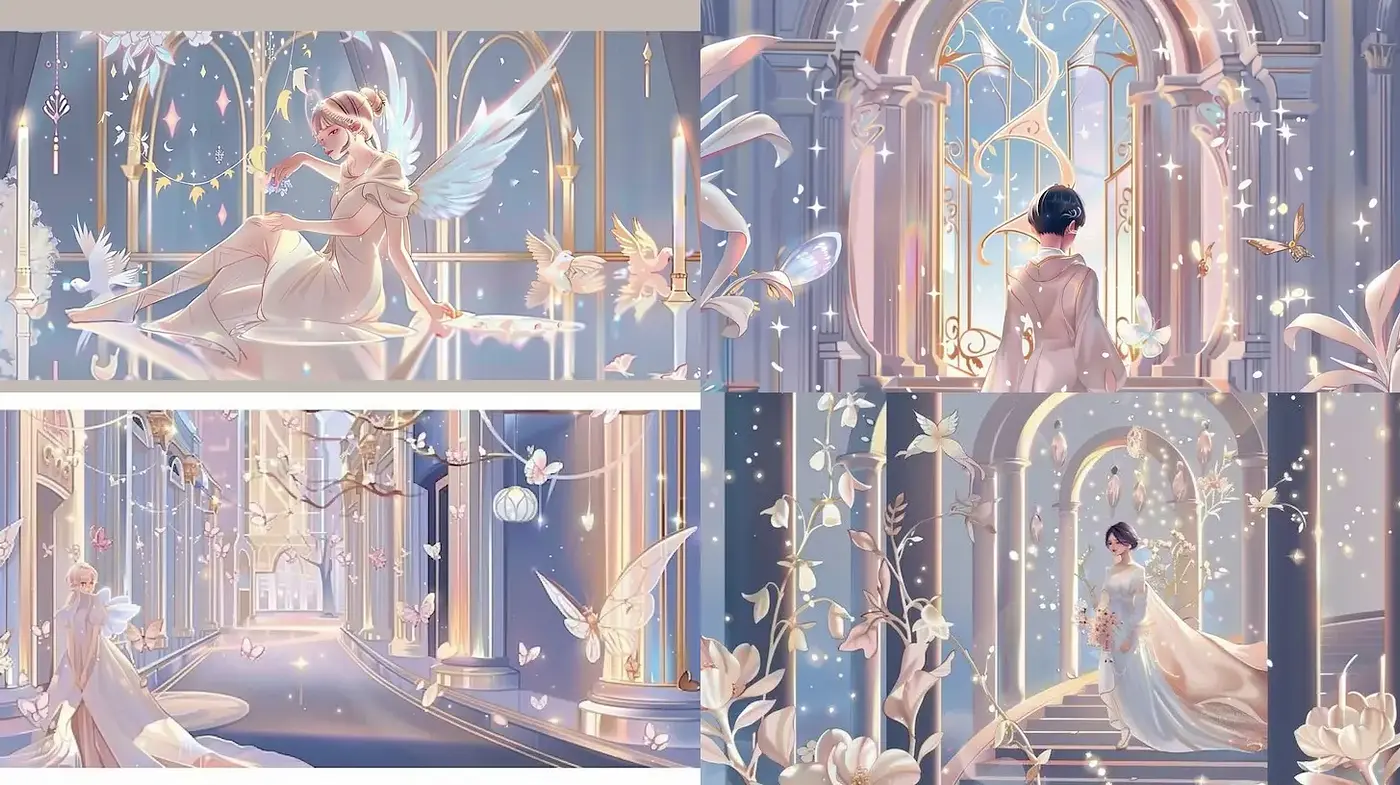 Ethereal Fantasy with Whimsical Elegance and Dreamlike Atmosphere - Midjourney sref style