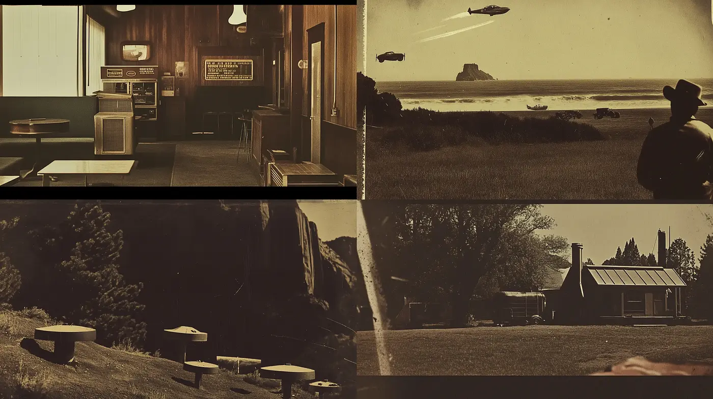 Sepia Toned Nostalgic Visions with a Cinematic Touch - Midjourney sref style