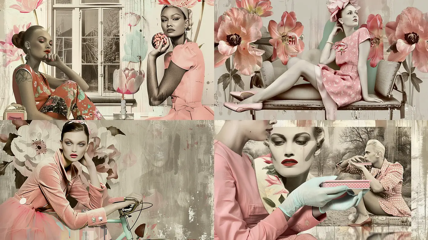Ethereal Elegance in Sepia-Toned Florals - Midjourney sref style