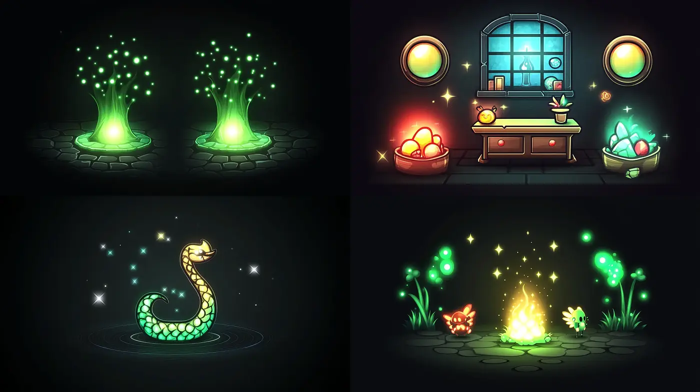 Enchanted Luminance: A Study in Glow and Fantasy Illustration - Midjourney sref style