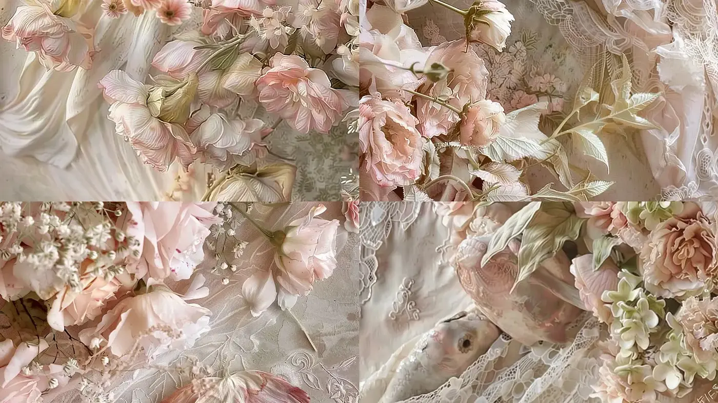 Delicate Floral Aesthetics with a Dreamy Vintage Touch - Midjourney sref style