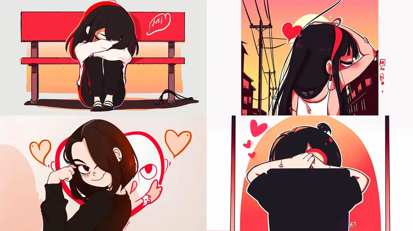 Whimsical and Playful Character Illustrations with Emotional Depth - Midjourney sref style