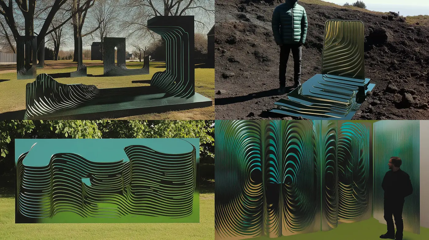 Abstracted Reality in Verdant Hues: A Study of Pattern Continuity and Texture - Midjourney sref style