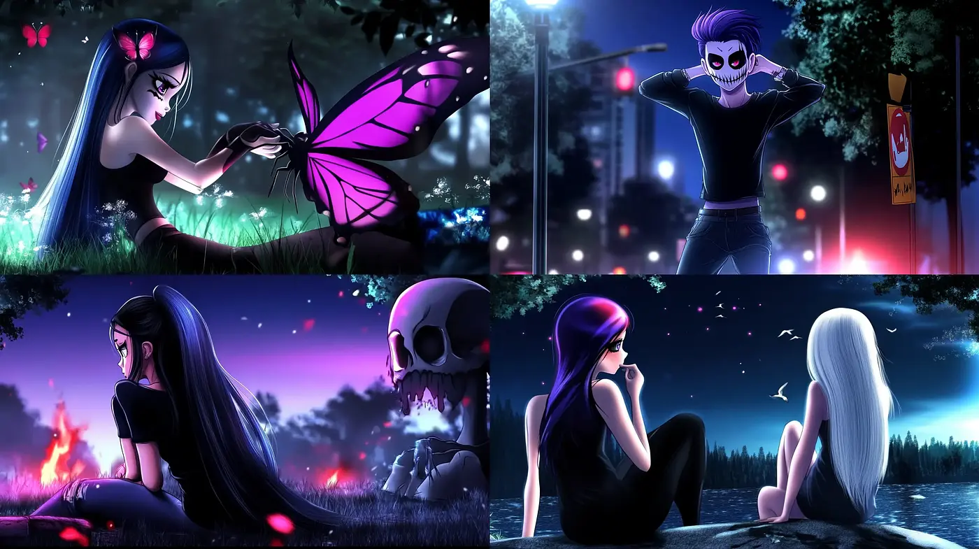 Neon Nocturne: Dreamlike Synthesis of Nighttime Aesthetics and Ethereal Characters - Midjourney sref style