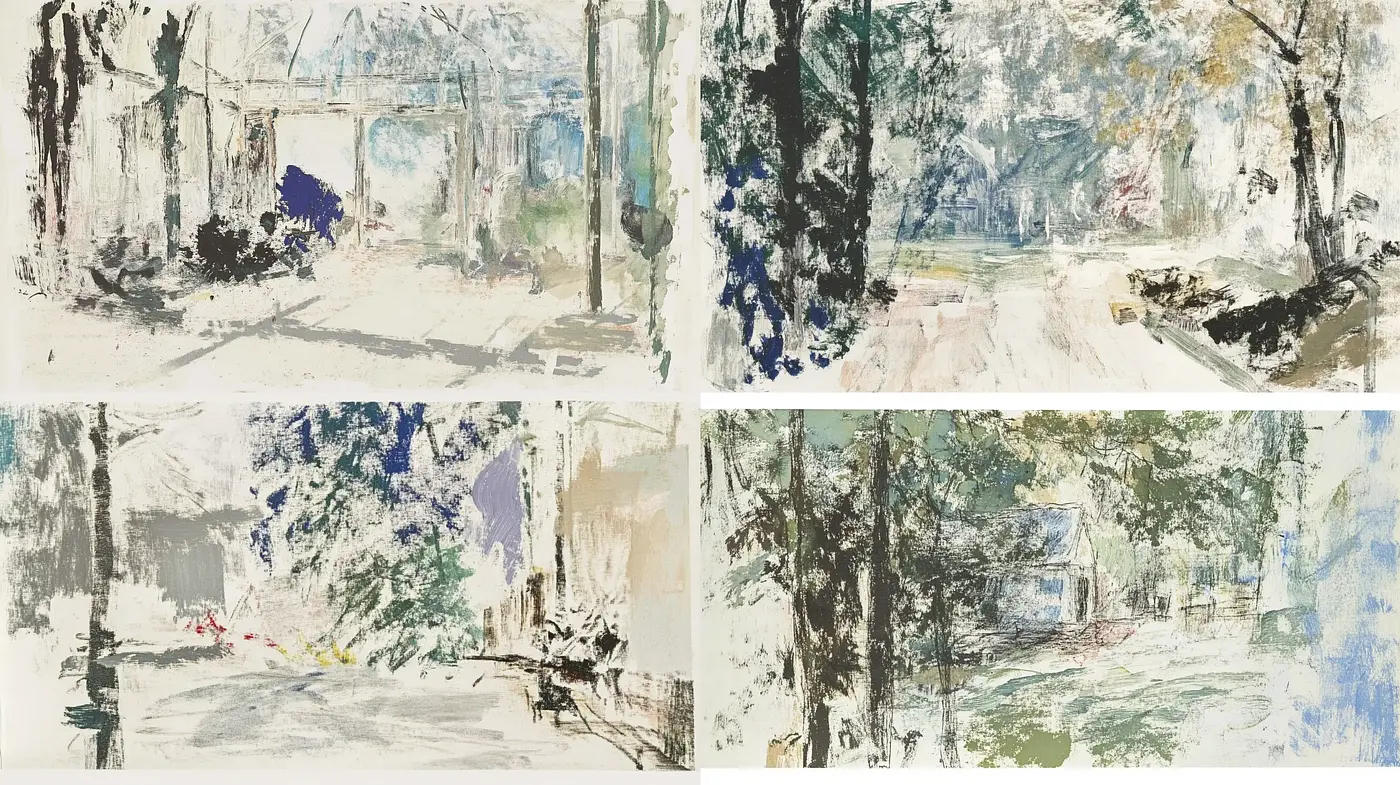 Abstract Brushstroke Idyllic Landscapes Series - Midjourney sref style