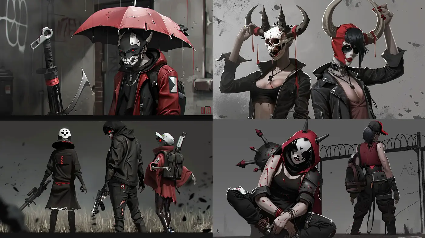 Gothic Cyberpunk Resurgence - Midjourney sref style