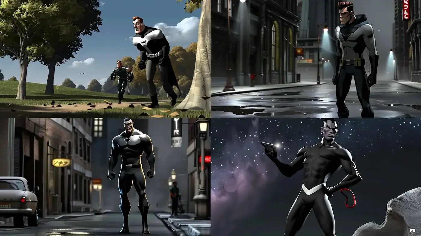 Dynamic and Dramatic Comic-Style Character Illustrations with Strong Visual Contrast - Midjourney sref style